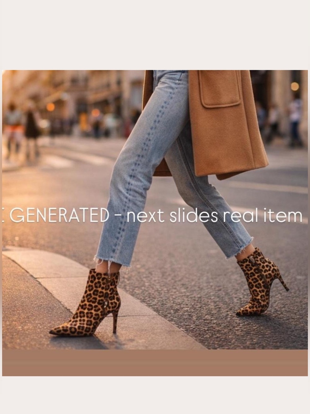 Leopard Print Pointed Toe Stiletto Ankle Boots - Brown